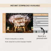 Surprise Concert Gift Ticket Music Event Card Kaart