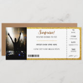 Surprise Concert Glans Goud Glitter Cadeauticket Kaart (Voorkant / Achterkant)