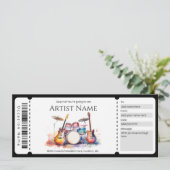 Surprise Concert Ticket Sjabloon Kaart (Staand voorkant)