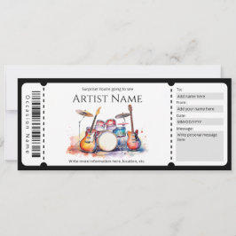 Surprise Concert Ticket Sjabloon Kaart