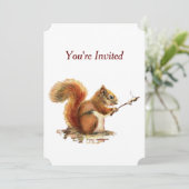 Surprise Cookout BBQ Verjaardag Eekhoorn Humor Kaart (Staand voorkant)