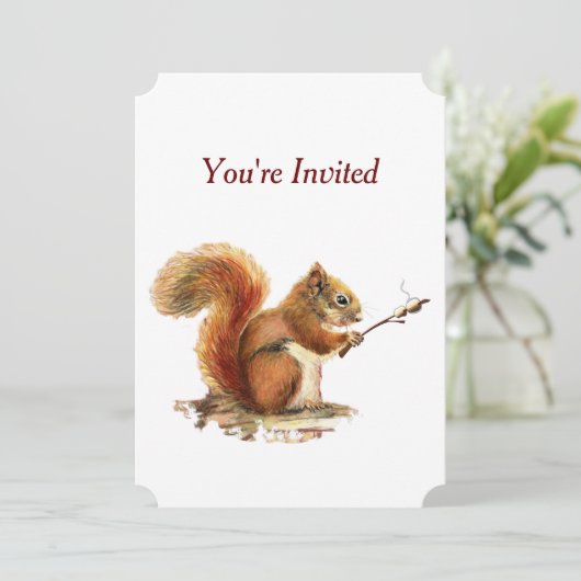 Surprise Cookout BBQ Verjaardag Eekhoorn Humor Kaart (Staand voorkant)