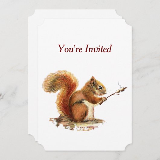 Surprise Cookout BBQ Verjaardag Eekhoorn Humor Kaart (Voorkant / Achterkant)