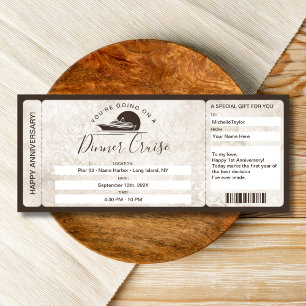 Surprise Coupon Boarding Pass Ticket Cruise Diner Kaart