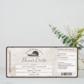 Surprise Coupon Boordpas Ticket Cruise Diner Kaart (Staand voorkant)