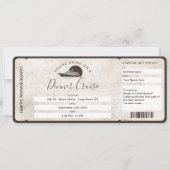 Surprise Coupon Boordpas Ticket Cruise Diner Kaart (Voorkant)