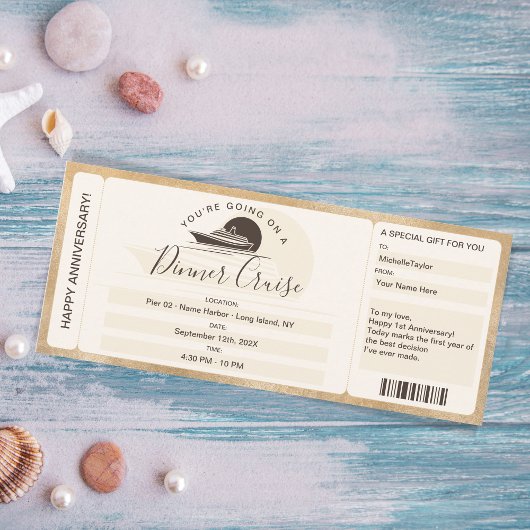 Surprise Coupon Boordpas Ticket Cruise Diner Kaart