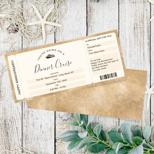 Surprise Coupon Instapassagi Ticket Cruise Diner Kaart