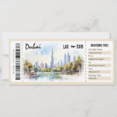 Surprise Dubai Boarding Pass Cadeaubon Kaart (Voorkant)