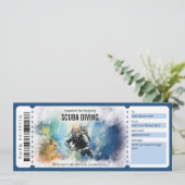 Surprise Duiken Gift Voucher Kaart (Staand voorkant)