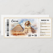 Surprise Egypte Boarding Pass Cadeaubon Kaart (Voorkant / Achterkant)
