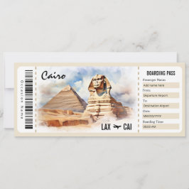Surprise Egypte Boarding Pass Cadeaubon Kaart