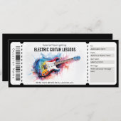 Surprise Elektrische Gitaarlessen Cadeaubon Kaart (Voorkant / Achterkant)