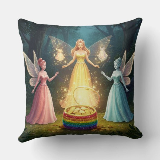 Surprise Fairy Bridal Shower Kussen (Achterkant)