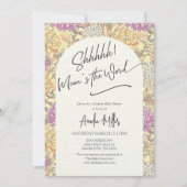 Surprise Floral Mum's the Word Baby Shower Kaart (Voorkant)