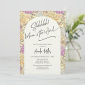 Surprise Floral Mum's the Word Baby Shower Kaart (Staand voorkant)