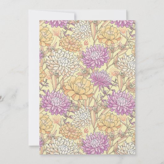 Surprise Floral Mum's the Word Baby Shower Kaart (Achterkant)