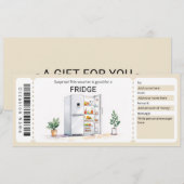 Surprise Fridge Gift Certificate  Kaart (Voorkant / Achterkant)