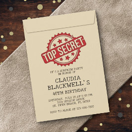 Surprise Fun Top Secret Verjaardag Kaart