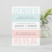 Surprise Gender Reveal Baby shower Invitation Kaart (Staand voorkant)