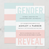 Surprise Gender Reveal Baby shower Invitation Kaart (Voorkant / Achterkant)