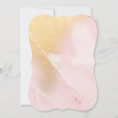 Surprise Girl Gold Foil Waterverf Baby shower Kaart (Achterkant)