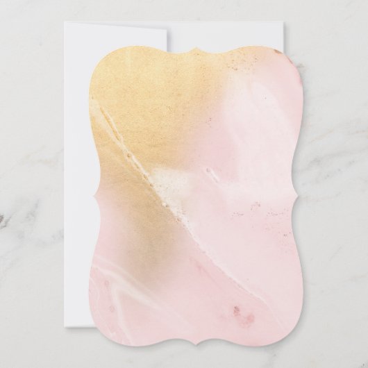 Surprise Girl Gold Foil Waterverf Baby shower Kaart (Achterkant)