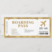 Surprise Gold Boarding Pass Planet Cadeet Ticket Kaart (Voorkant)