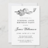 Surprise Golf Thema 100ste verjaardagsfeestje Kaart (Voorkant)