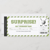 Surprise Golf Tournament Personalized Gift Ticket (Voorkant)