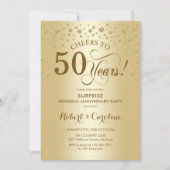 Surprise Gouden 50ste Verjaardagsviering Kaart (Voorkant)