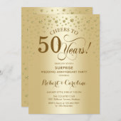 Surprise Gouden 50ste Verjaardagsviering Kaart (Voorkant / Achterkant)