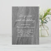 Surprise Granite Birthday Invitation Kaart (Staand voorkant)