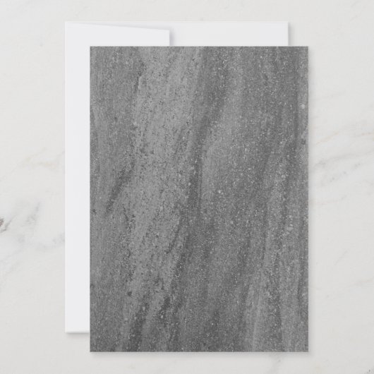 Surprise Granite Birthday Invitation Kaart (Achterkant)