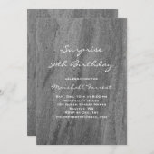 Surprise Granite Birthday Invitation Kaart (Voorkant / Achterkant)