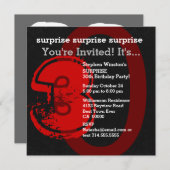SURPRISE Grunge 30th Birthday Red en Black W202C1 Kaart (Voorkant / Achterkant)