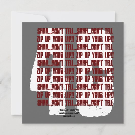 SURPRISE Grunge 40th Birthday Red en Black W203 Kaart (Achterkant)