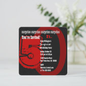 SURPRISE Grunge 50th Birthday Red en Black W202B Kaart (Staand voorkant)