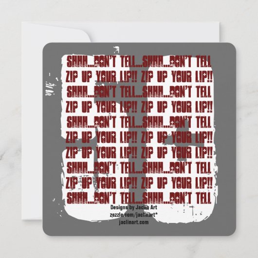 SURPRISE Grunge 50th Birthday Red en Black W202B Kaart (Achterkant)