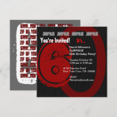 SURPRISE Grunge 60th Birthday Red en Black W204 Kaart (Voorkant / Achterkant)
