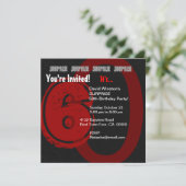 SURPRISE Grunge 60th Birthday Red en Black W204 Kaart (Staand voorkant)