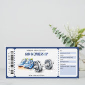 Surprise Gym Lidmaatschap Voucher Sjabloon Kaart (Staand voorkant)