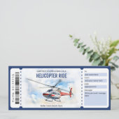 Surprise Helikopter Ride Ticket Sjabloon Kaart (Staand voorkant)