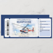 Surprise Helikopter Ride Ticket Sjabloon Kaart (Voorkant / Achterkant)