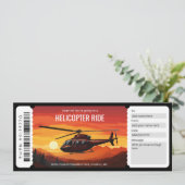 Surprise Helikopter Ride Ticket Sjabloon Kaart (Staand voorkant)