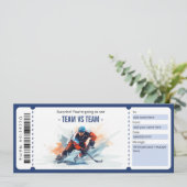 Surprise Hockey Game Ticket Cadeaubon Kaart (Staand voorkant)