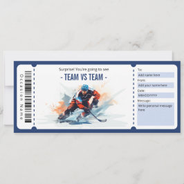 Surprise Hockey Game Ticket Cadeaubon Kaart