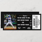 Surprise-honkbalwedstrijd Stadion Cadeauticket Kaart (Voorkant / Achterkant)