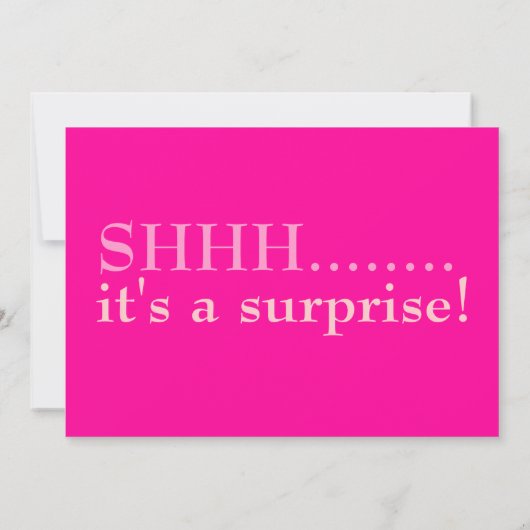 Surprise Hot Pink 60th Birthday Invitation Kaart (Achterkant)