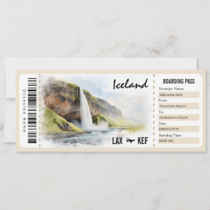 Surprise IJsland Boarding Pass Cadeaubon Kaart